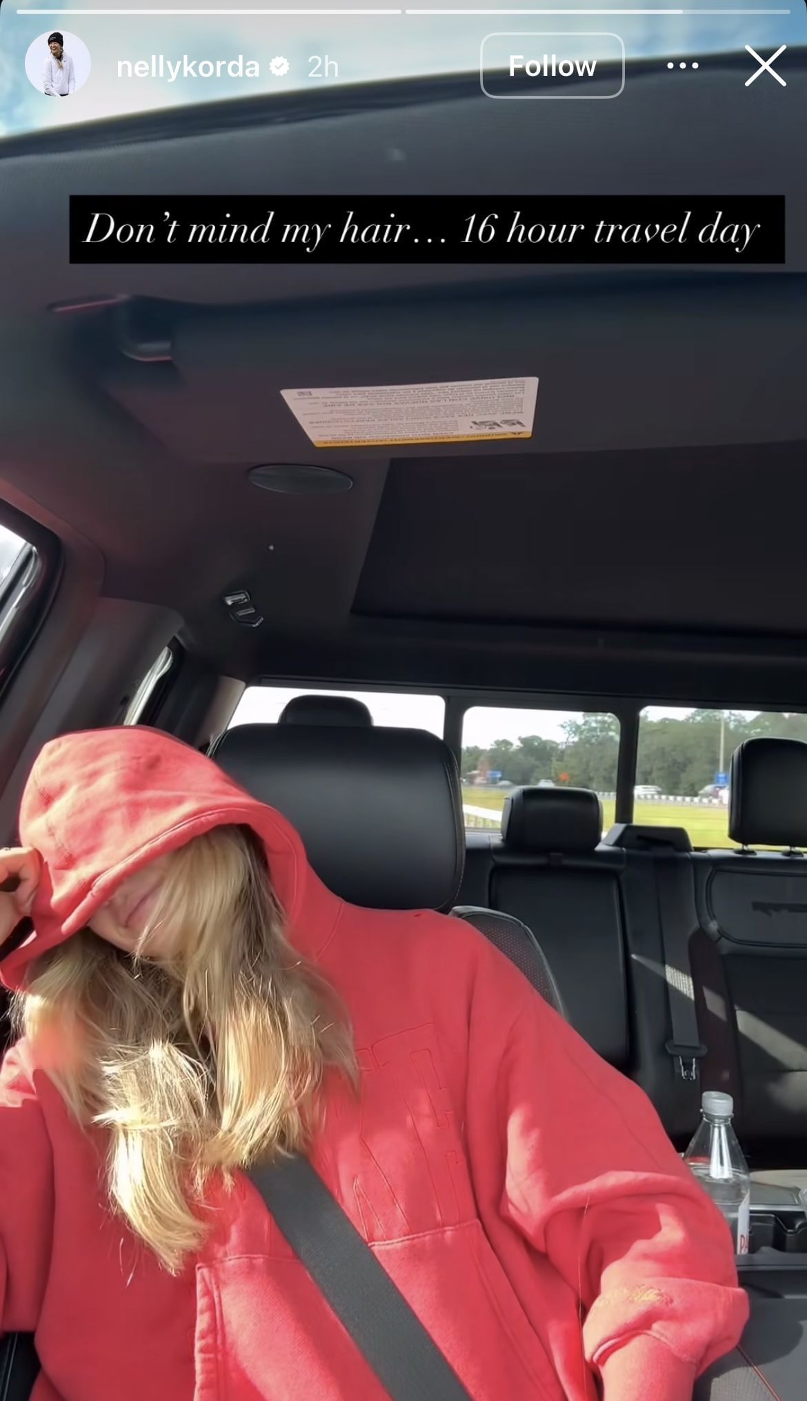 Still taken from a video on Korda&rsquo;s Instagram story _ Source: Instagram/@nellykorda