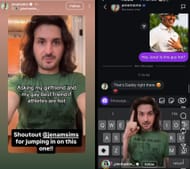 Screenshot of Jena Sims' Instagram Story - Source - @jenamsims on Instagram