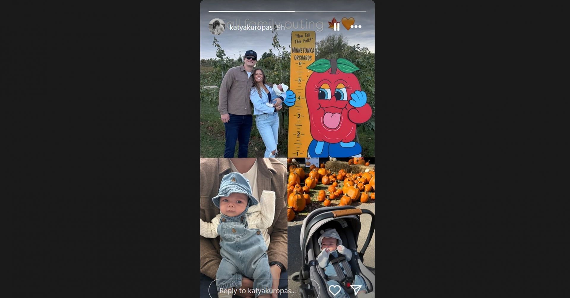 J.J. McCarthy&#039;s fianc&eacute;e, Katya&#039;s IG story /@katyakuropas