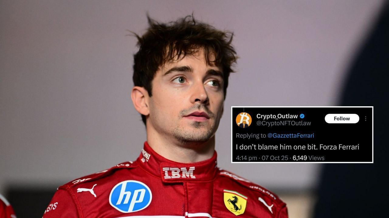 In Picture: Charles Leclerc of Ferrari. Fan Reaction by: x.com/cryptonftoutlaw