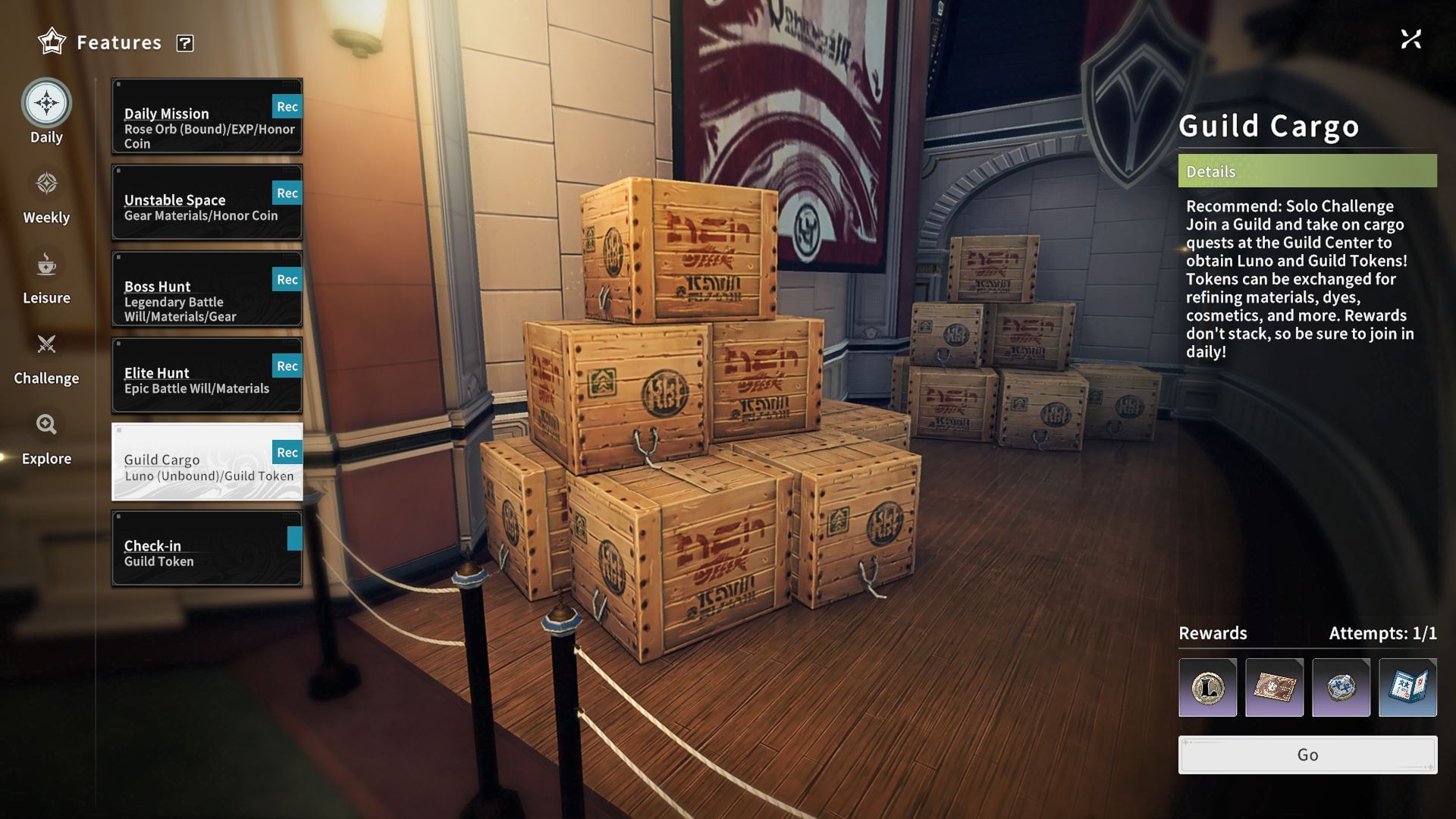 Cargo mission in Guild (Image via A Plus) 