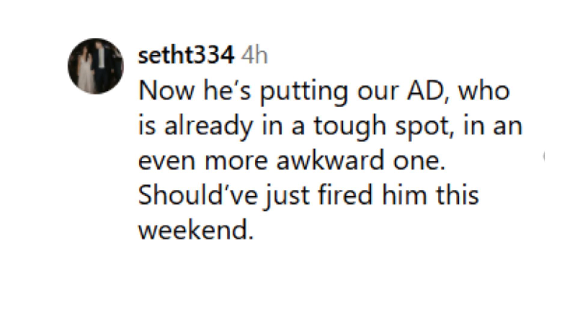 Fan reaction over Hugh Freeze&#039;s statement. (Image Source: on3/Instagram)