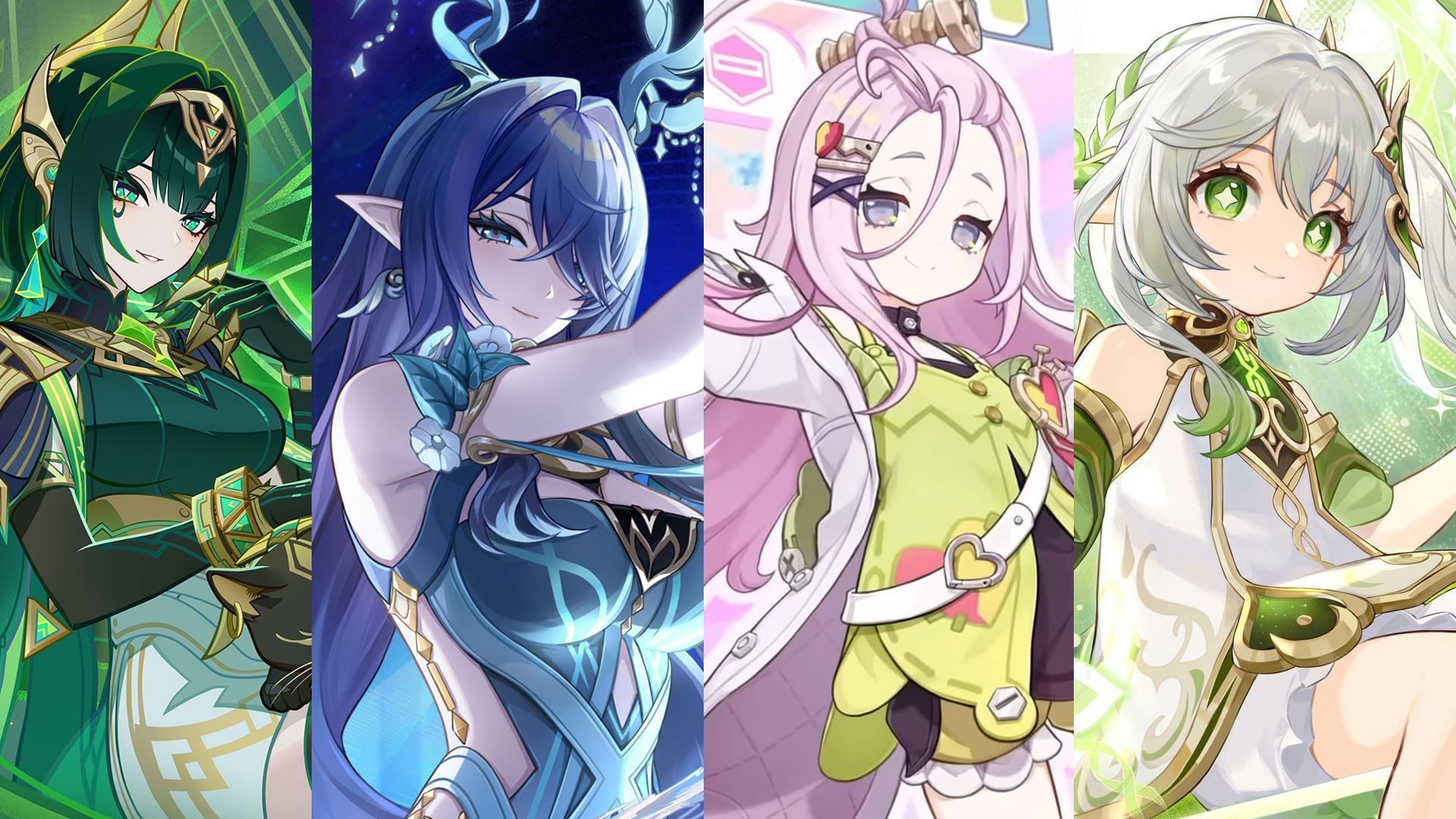 Nefer, Lauma, Aino, Nahida (Image via Sportskeeda Gaming/HoYoverse)