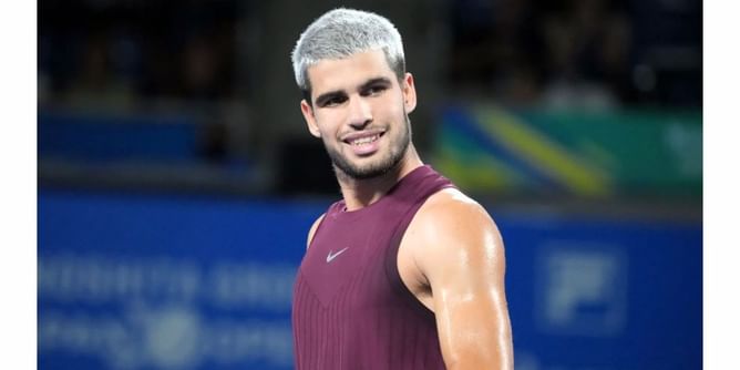 PICTURES: Carlos Alcaraz shows off his 'evolved' hair makeover a month after his striking platinum blond transformation