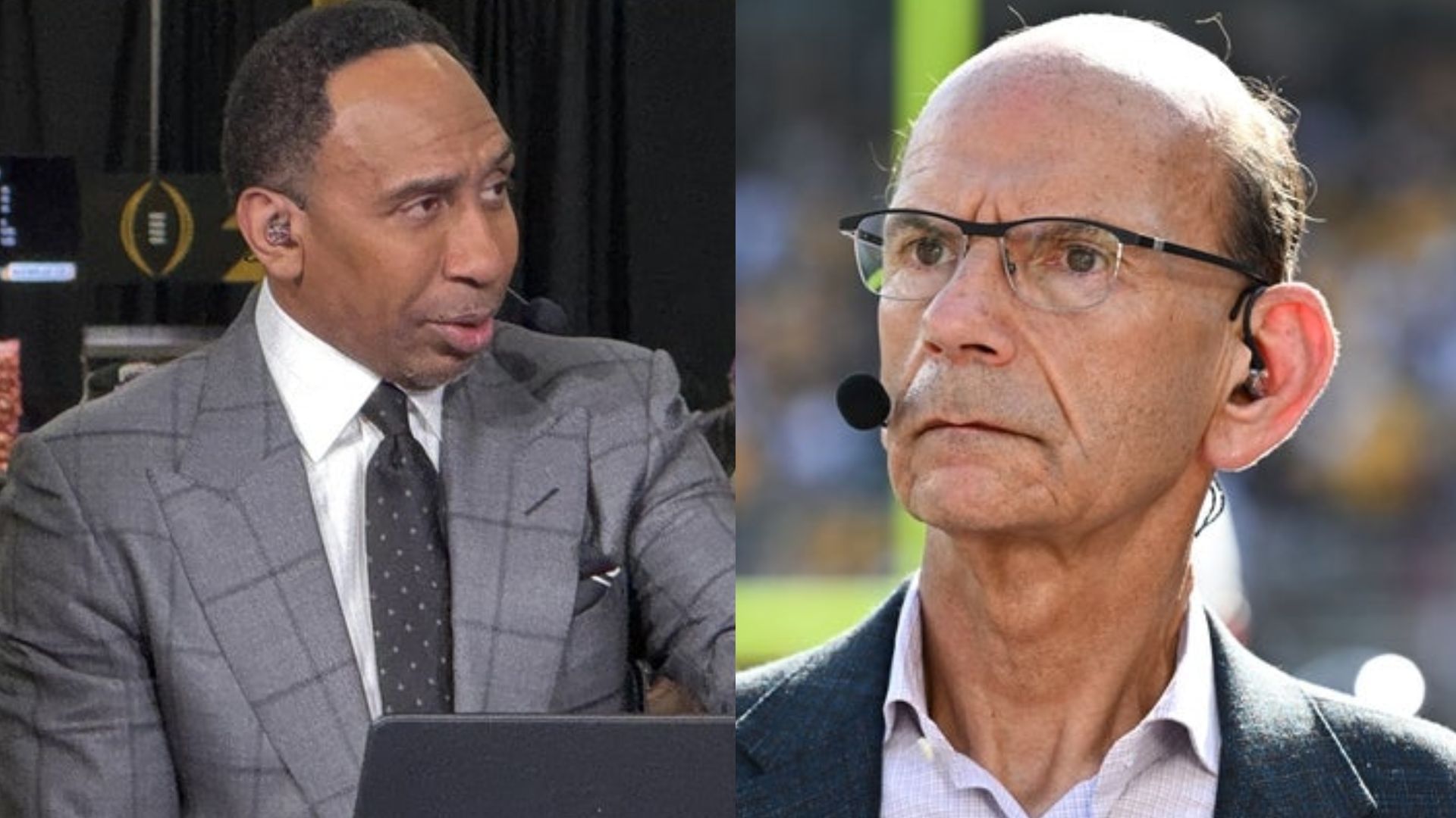 ESPN analysts Stephen A. Smith and Paul Finebaum