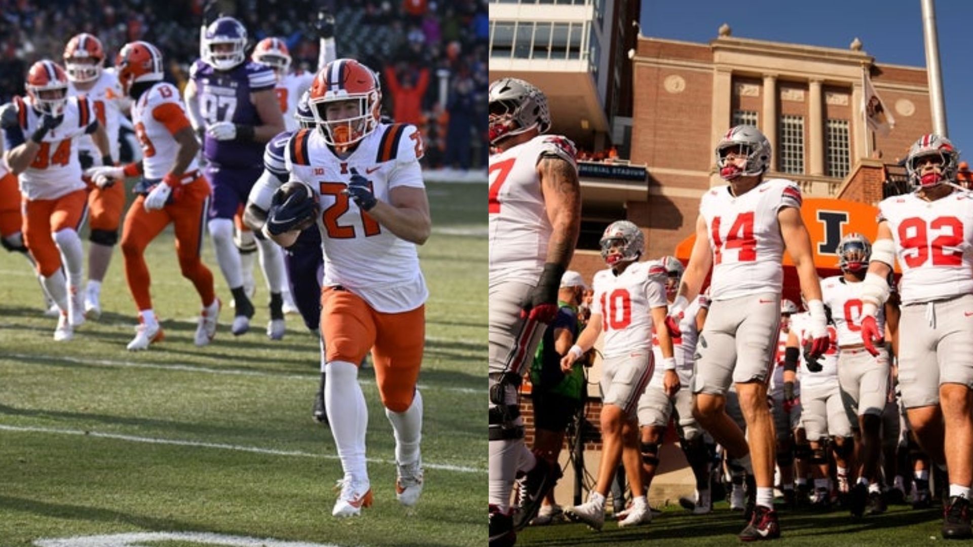 The Illinois and Ohio State teams 