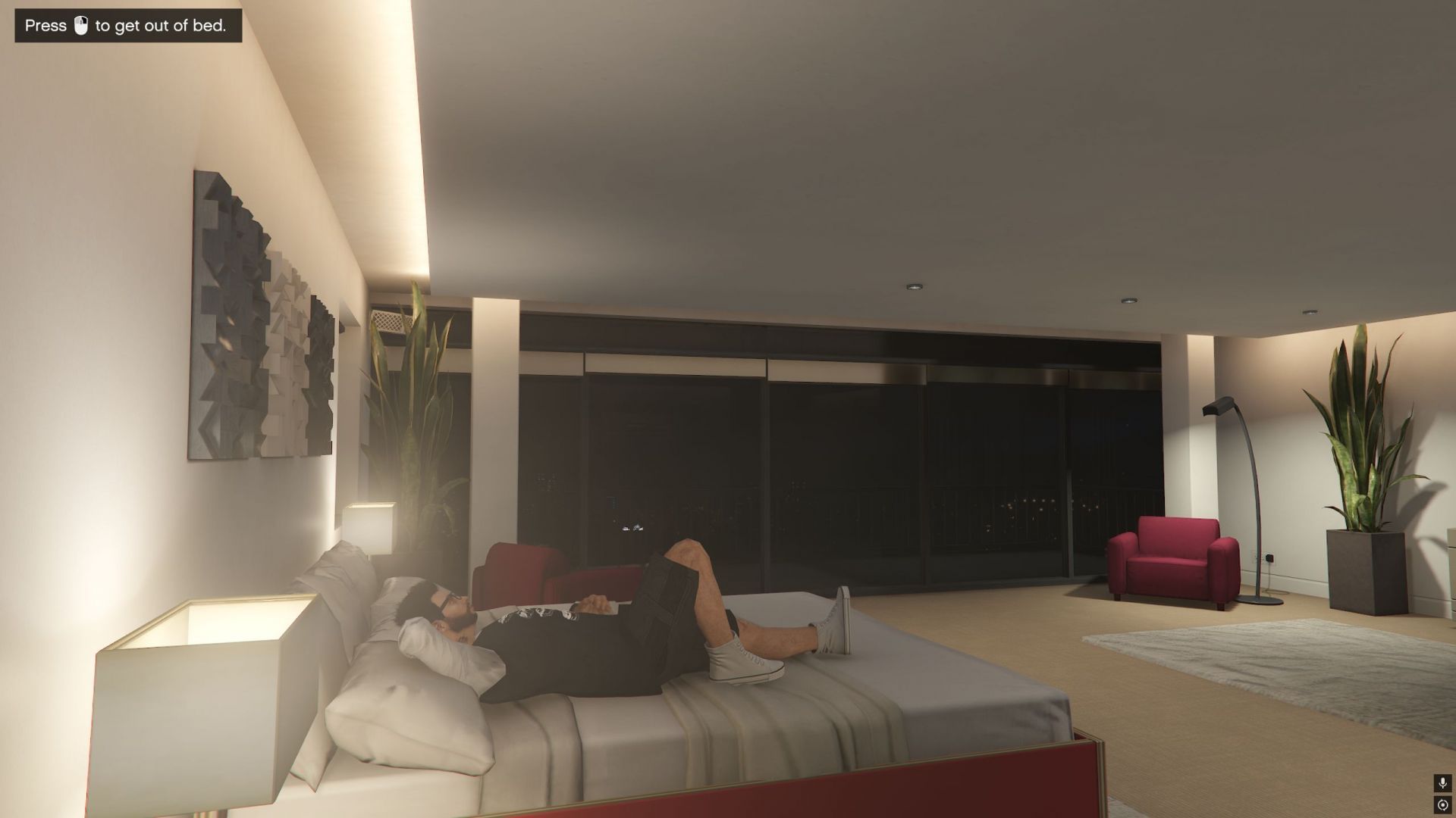 Players should be able to sleep in solo lobbies to skip time (Image via Sportskeeda Gaming || Rockstar Games)
