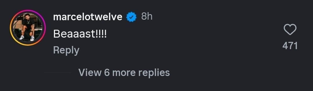 Screenshot of Marcelo&#039;s comments