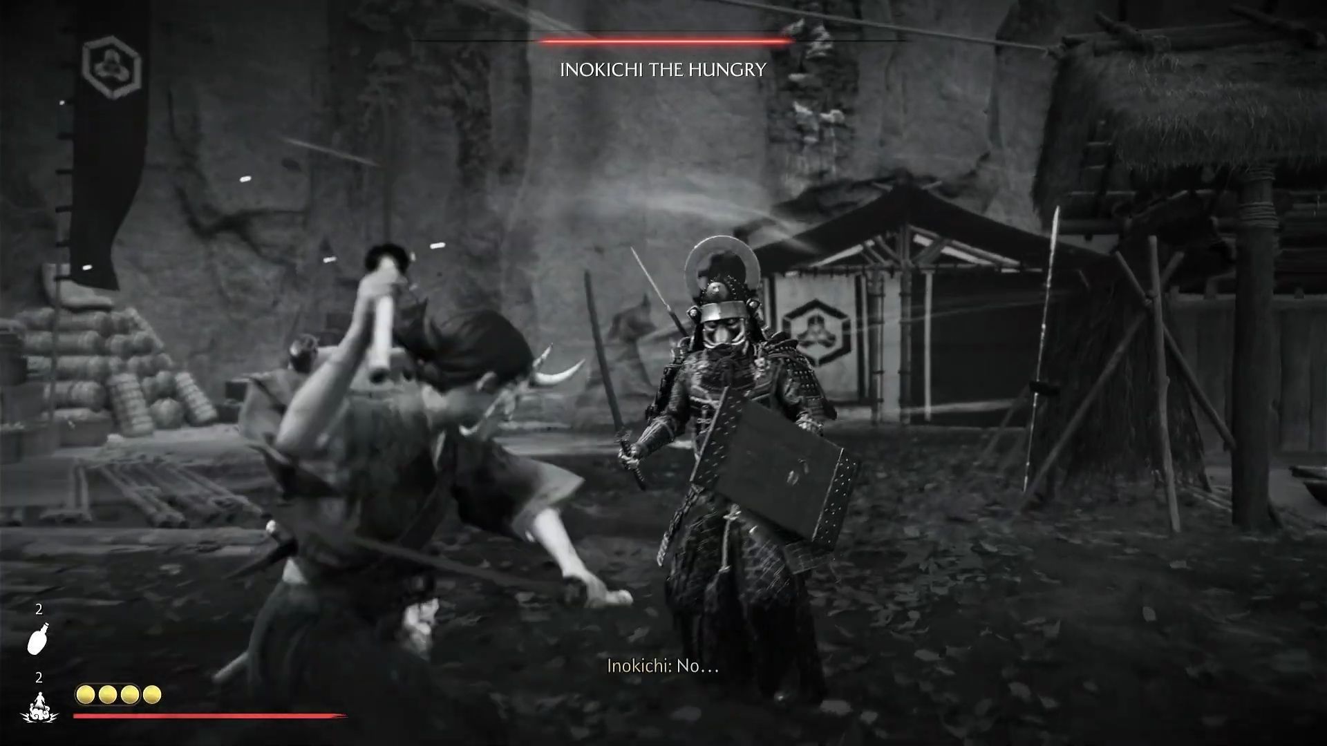 Taking down the bounty target (Image via Sucker Punch Productions and YT.com/@WoWQuest)