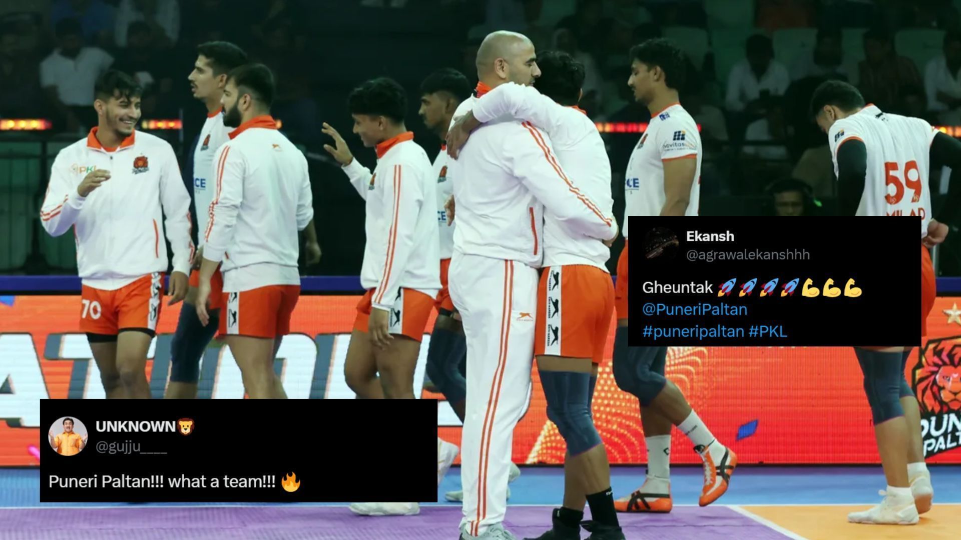 Puneri Paltan sealed a top-2 finish with a huge win (Image Credits: PKL &amp; @gujju____,@agrawalekanshhh/X)