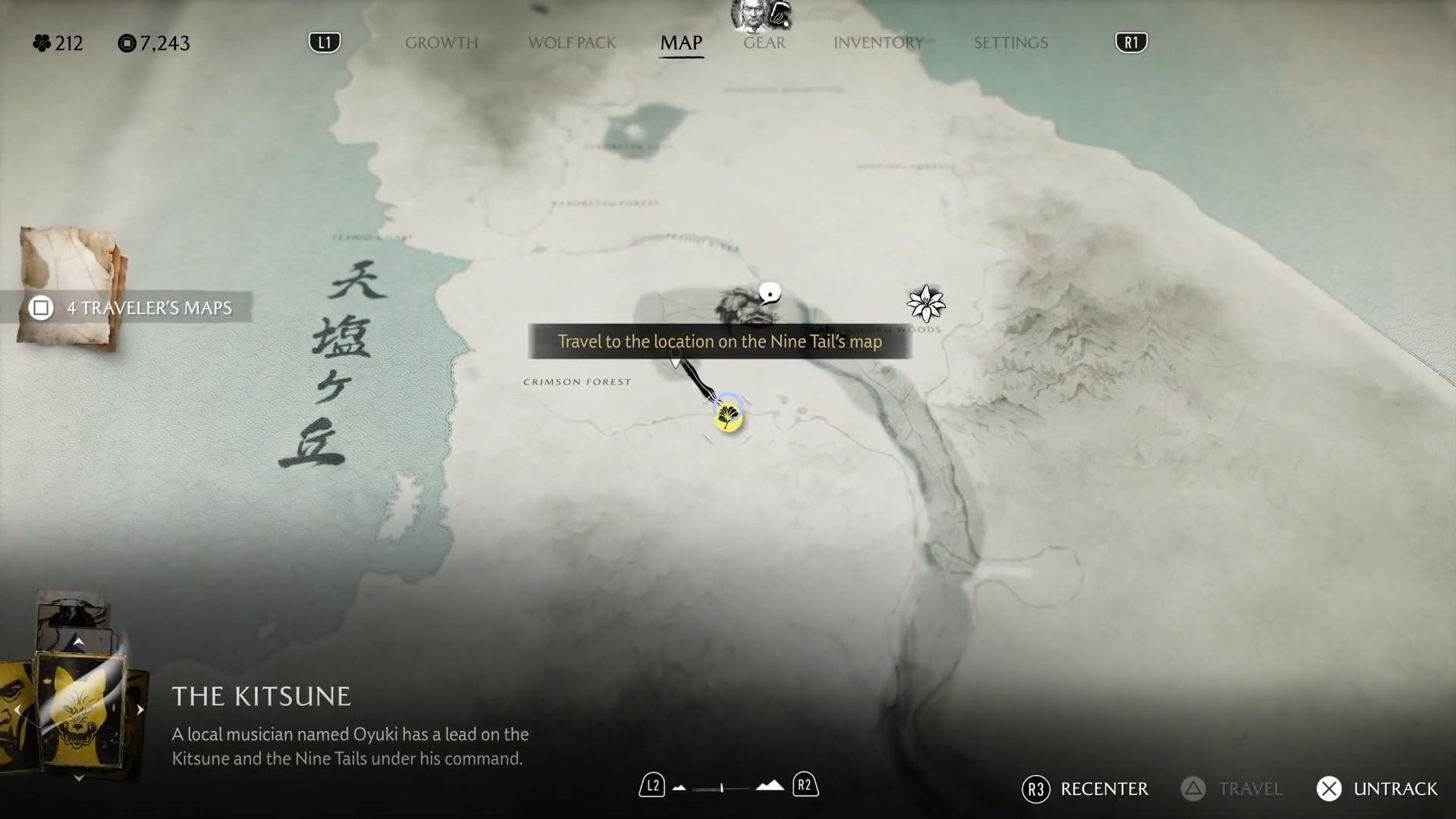Follow the Golden Leaf in Blood on the Snow quest (Image via Sportskeeda Gaming || Sucker Punch)