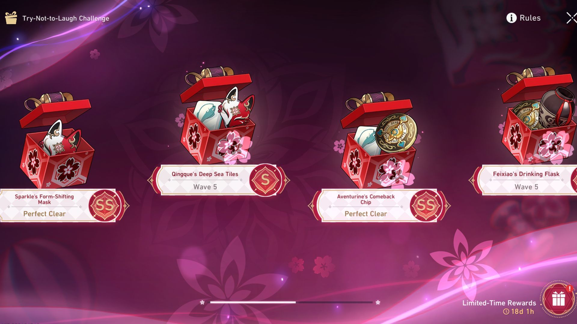 You will need to clear seven different stages to complete this event (Image via Sportskeeda Gaming/HoYoverse)