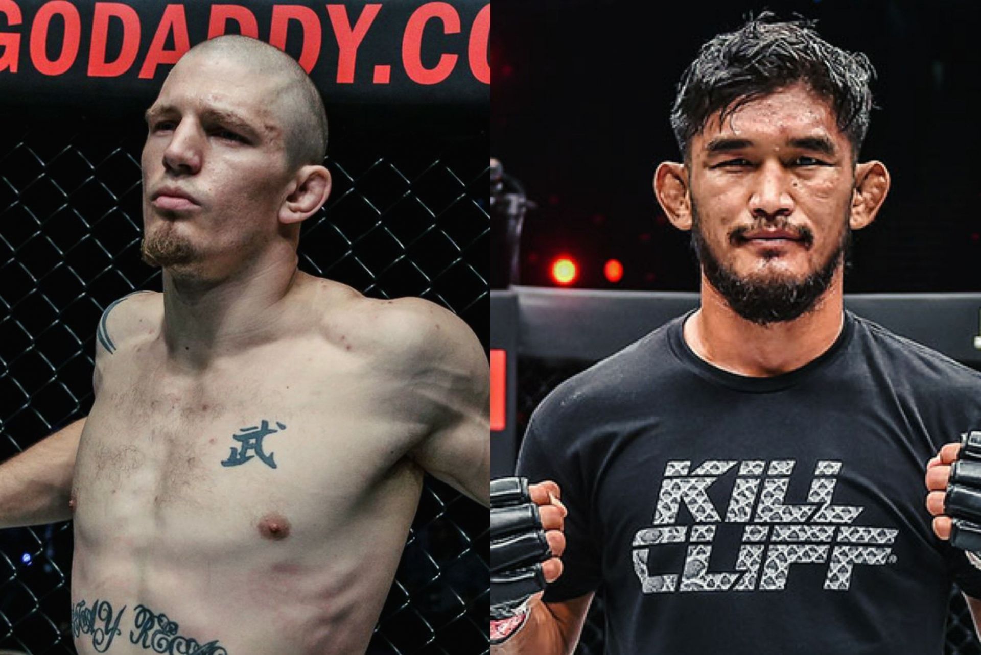 (From left) Zebaztian Kadestam and Aung La N Sang. [Images: ONE Championship]
