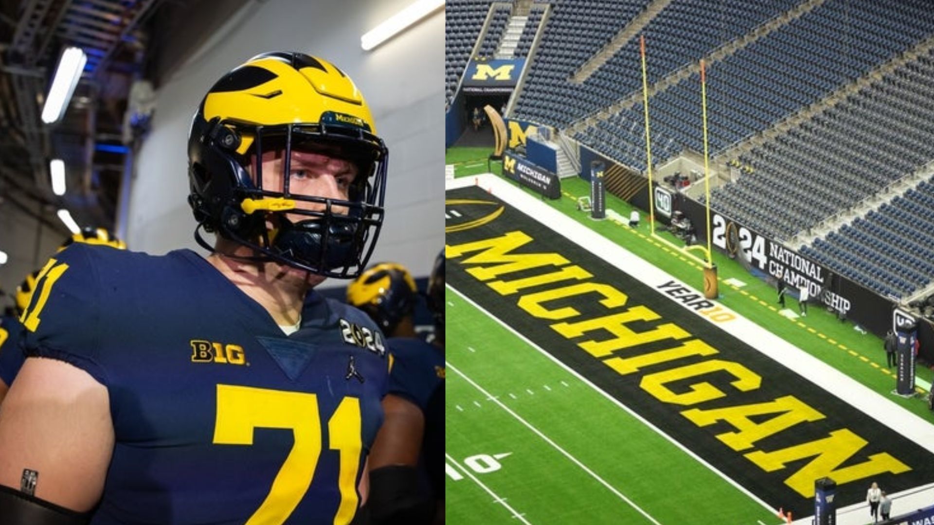 Michigan offensive tackle Evan Link