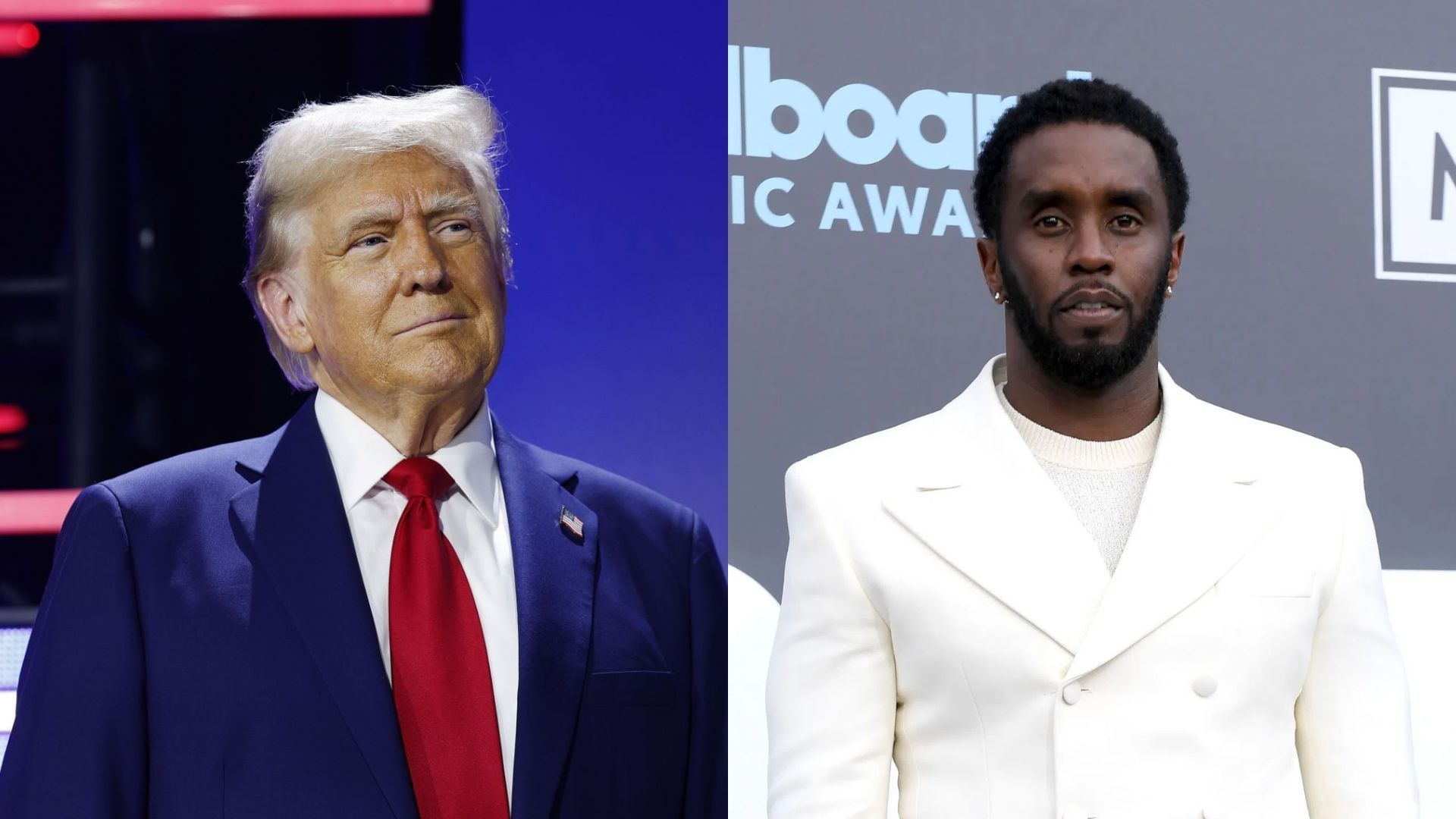 From L to R: Donald Trump and Sean Diddy Combs (Image via Getty Images)