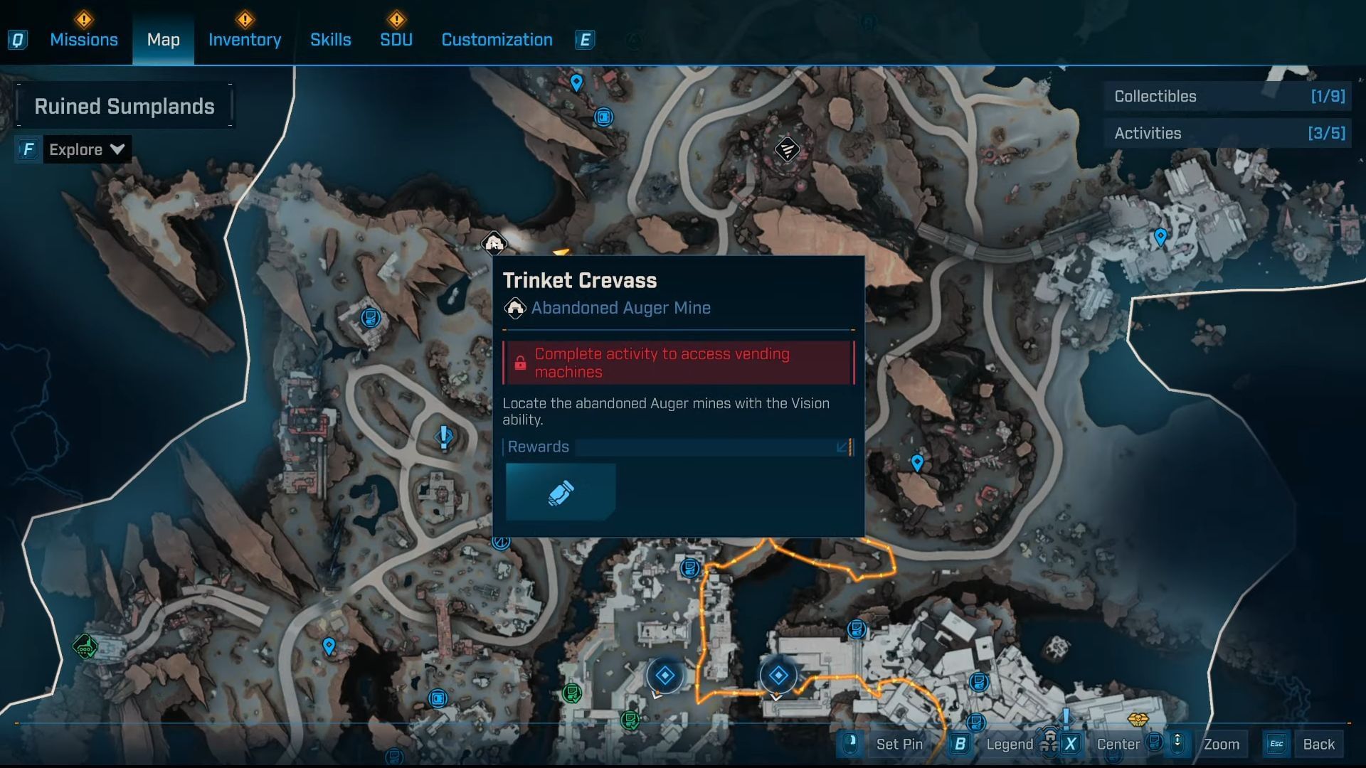 Trinket Crevass location in Borderlands 4 (Image via Youtube/@WoWQuest)