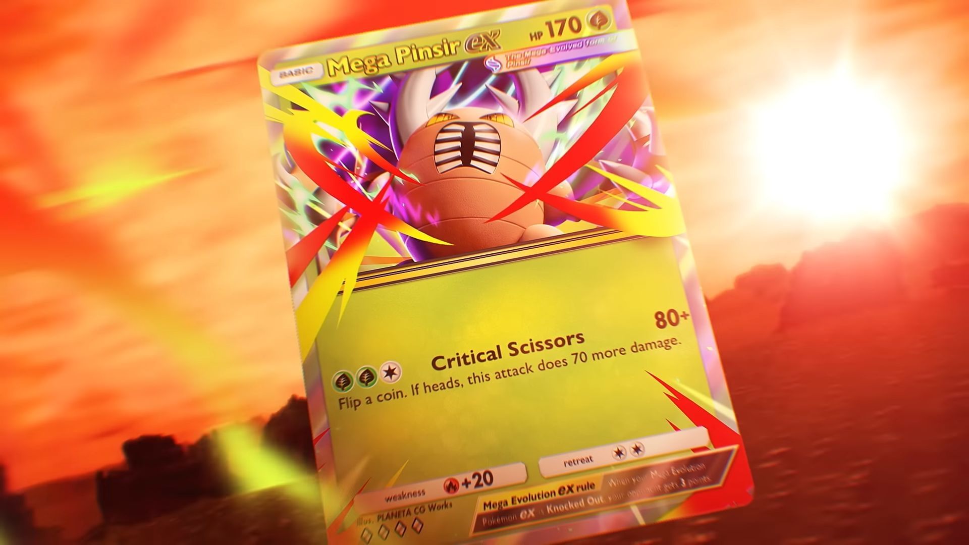 Mega Pinsir ex as seen in the preview video (Image via The Pokemon Company)