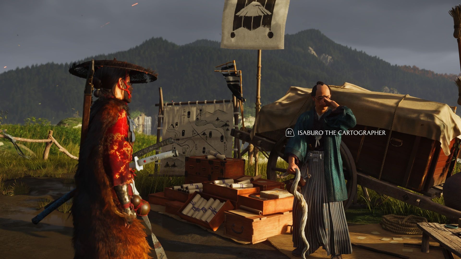 Interacting with the cartographer (Image via Sucker Punch)