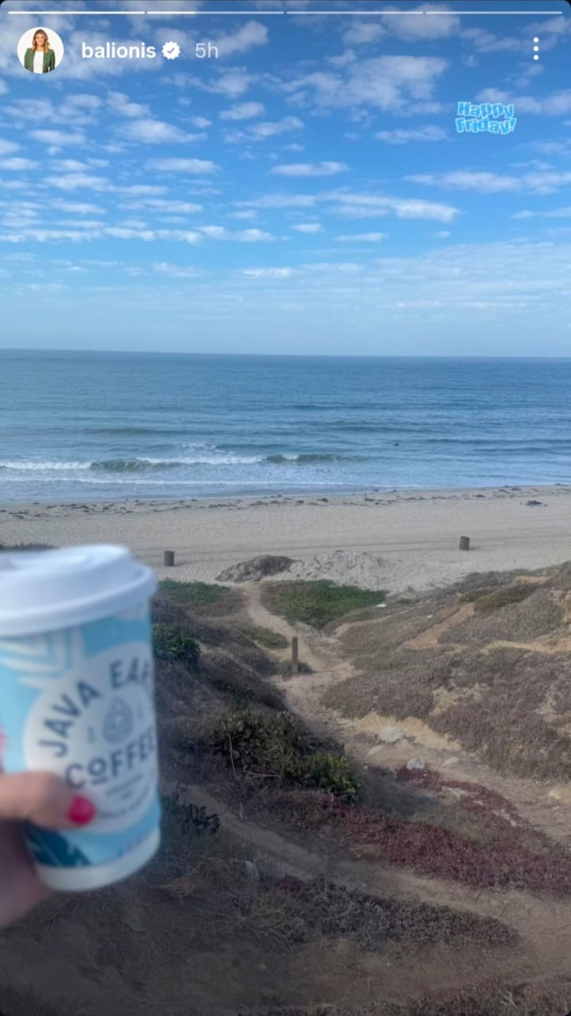 A still taken from Amanda Balionis&#039;s Instagram story (via @balionis)