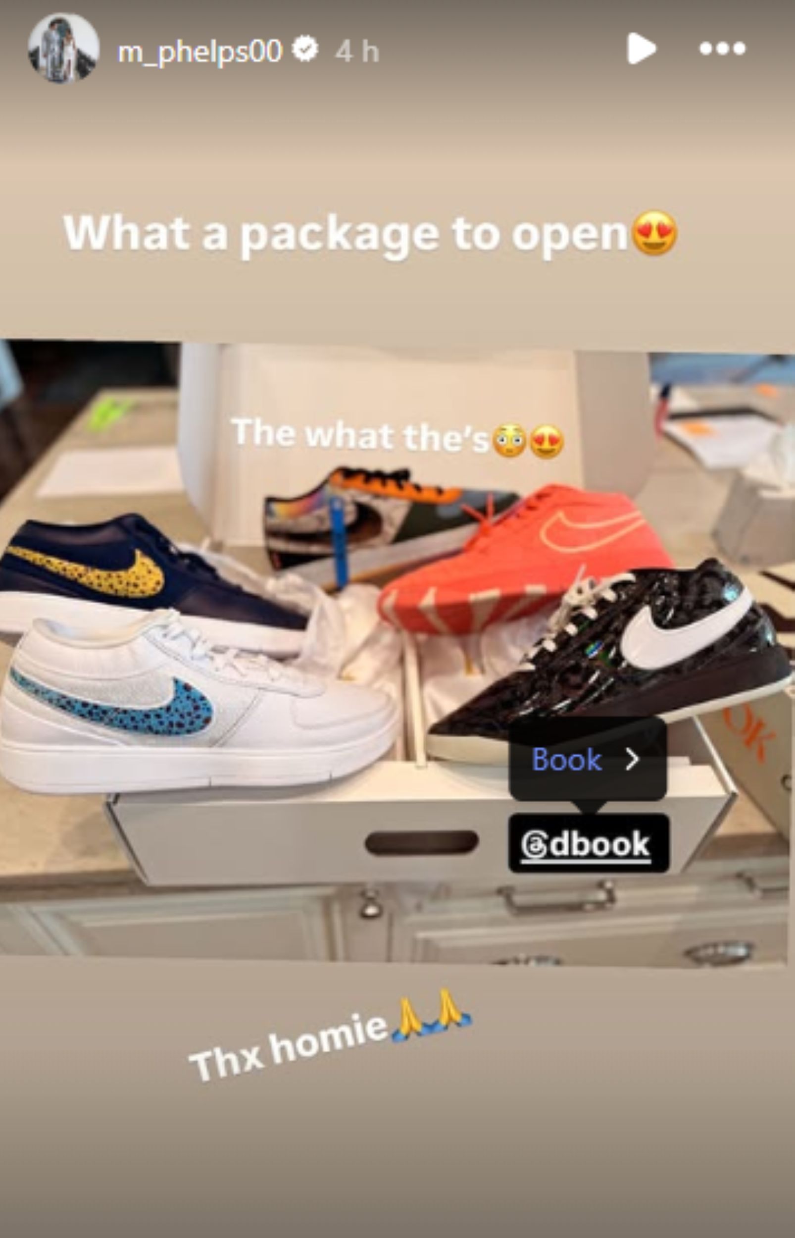 Screengrab of Michael Phelps&#039; Instagram story [Image Source : Michael Phelps&#039; Instagram]