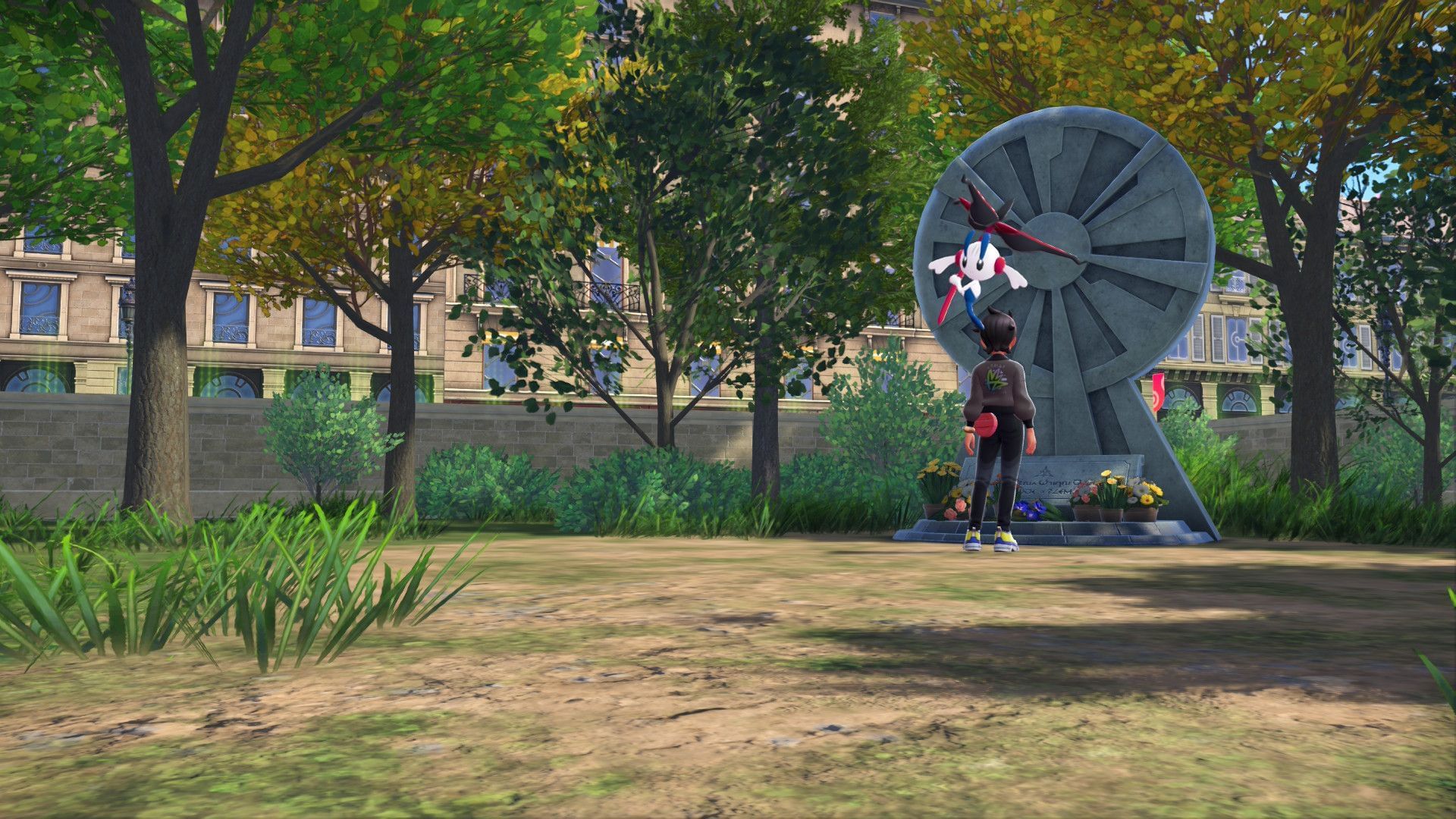 AZ&#039;s grave at the ending of Pokemon Legends Z-A&#039;s main story (Image via TPC)