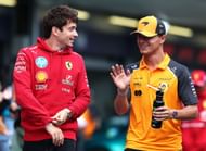 Charles Leclerc and Lando Norris at the Azerbaijan Grand Prix - Source: Getty