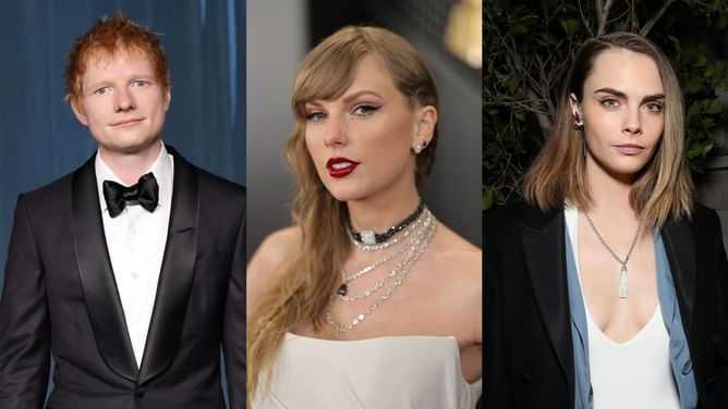"Doesn’t sound very romantic to us…": Perez Hilton comments after Taylor Swift’s pals Ed Sheeran & Cara Delevingne pose with Charli XCX