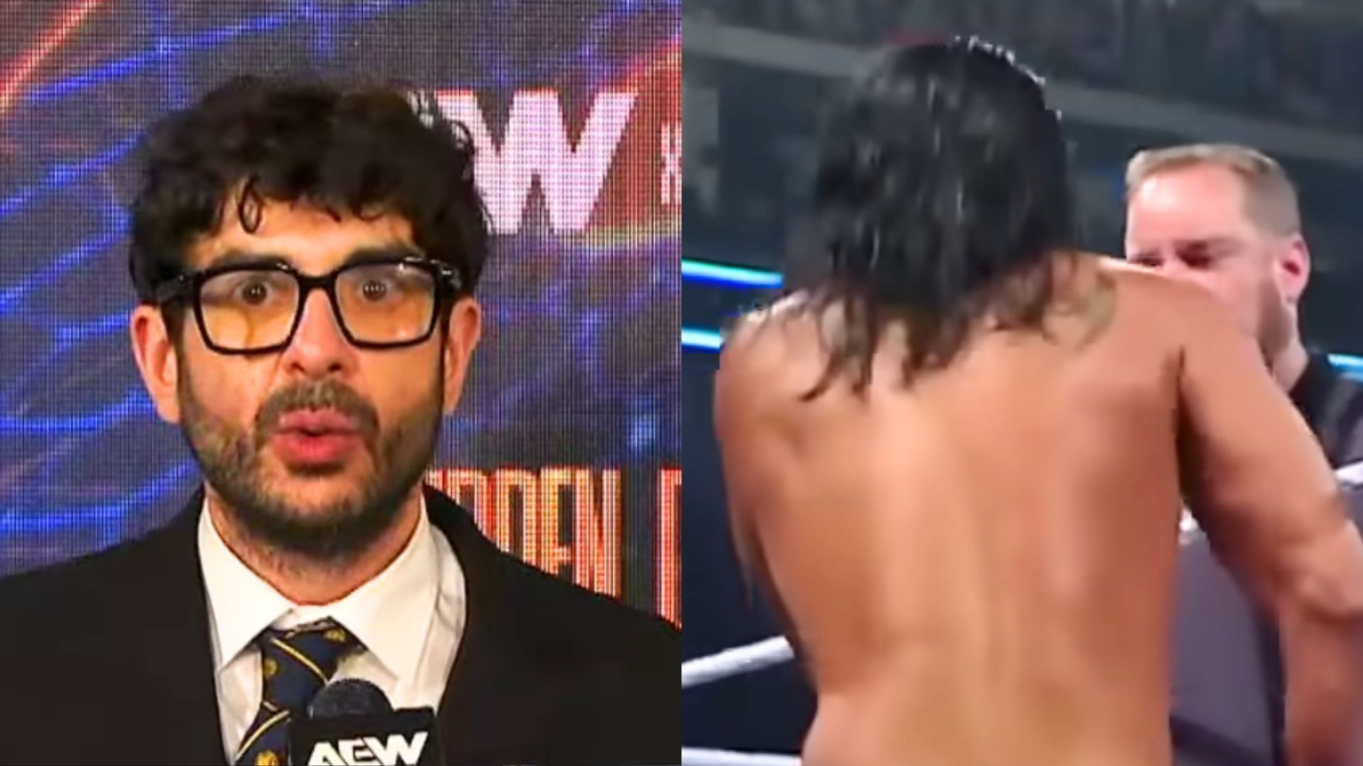 Tony Khan is reportedly close on signing a former WWE star. (Images via AEW YouTube and WWE YouTube) 
