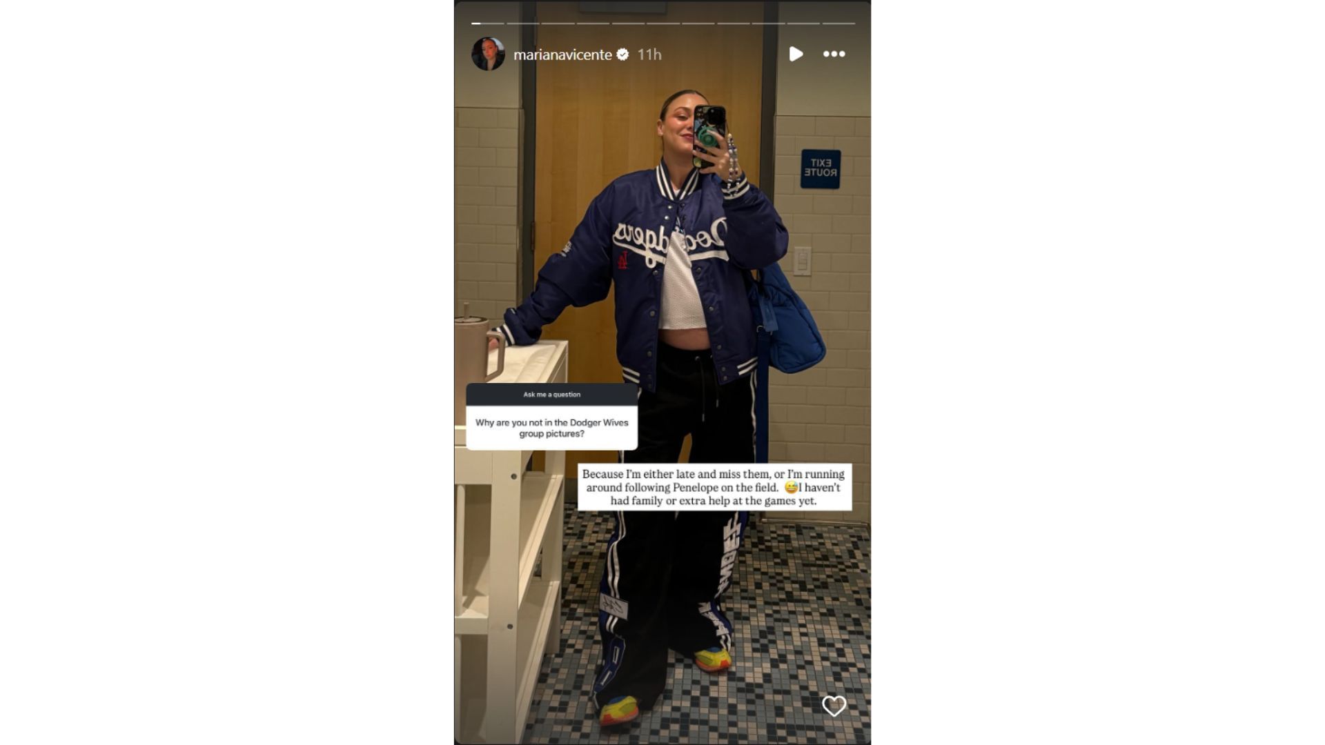 Mariana Vicente&#039;s Instagram Story featuring her AMA response (Source: Instagram @marianavicente)