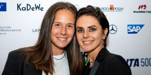 PICTURES: Daria Kasatkina's fiancee Natalia Zabiiako hits the beach in black bikini during scenic seaside getaway