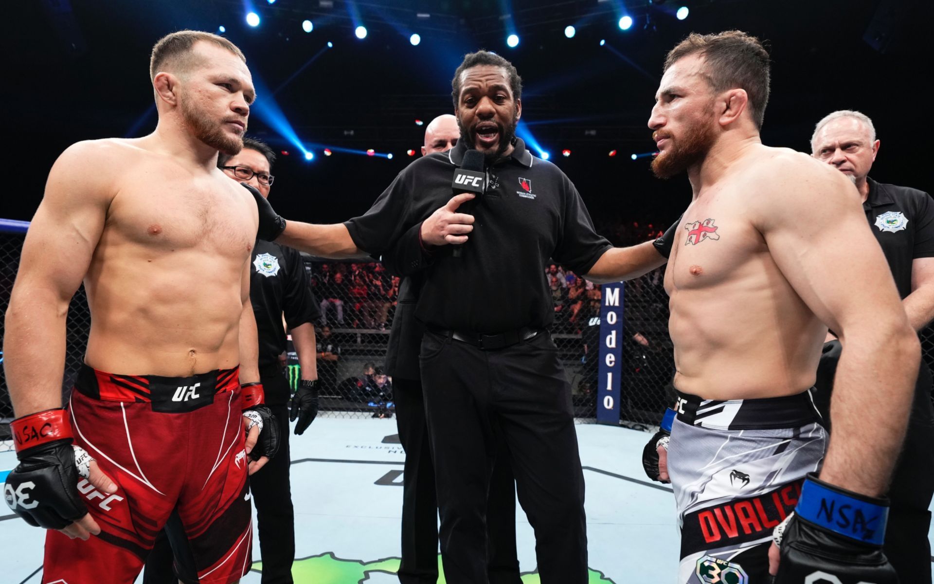 MMA coach talks Merab Dvalishvili (right) vs. Petr Yan (left) rematch. [Image courtesy: Getty Images]