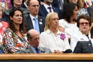 Julia Lemigova (left) and Martina Navratilova (center) - Wimbledon 2018 - Source: Getty
