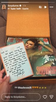 Screenshot of Dunne's Instagram story.