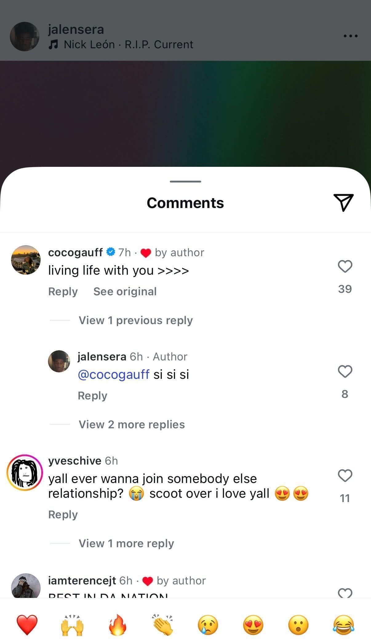 Comments section