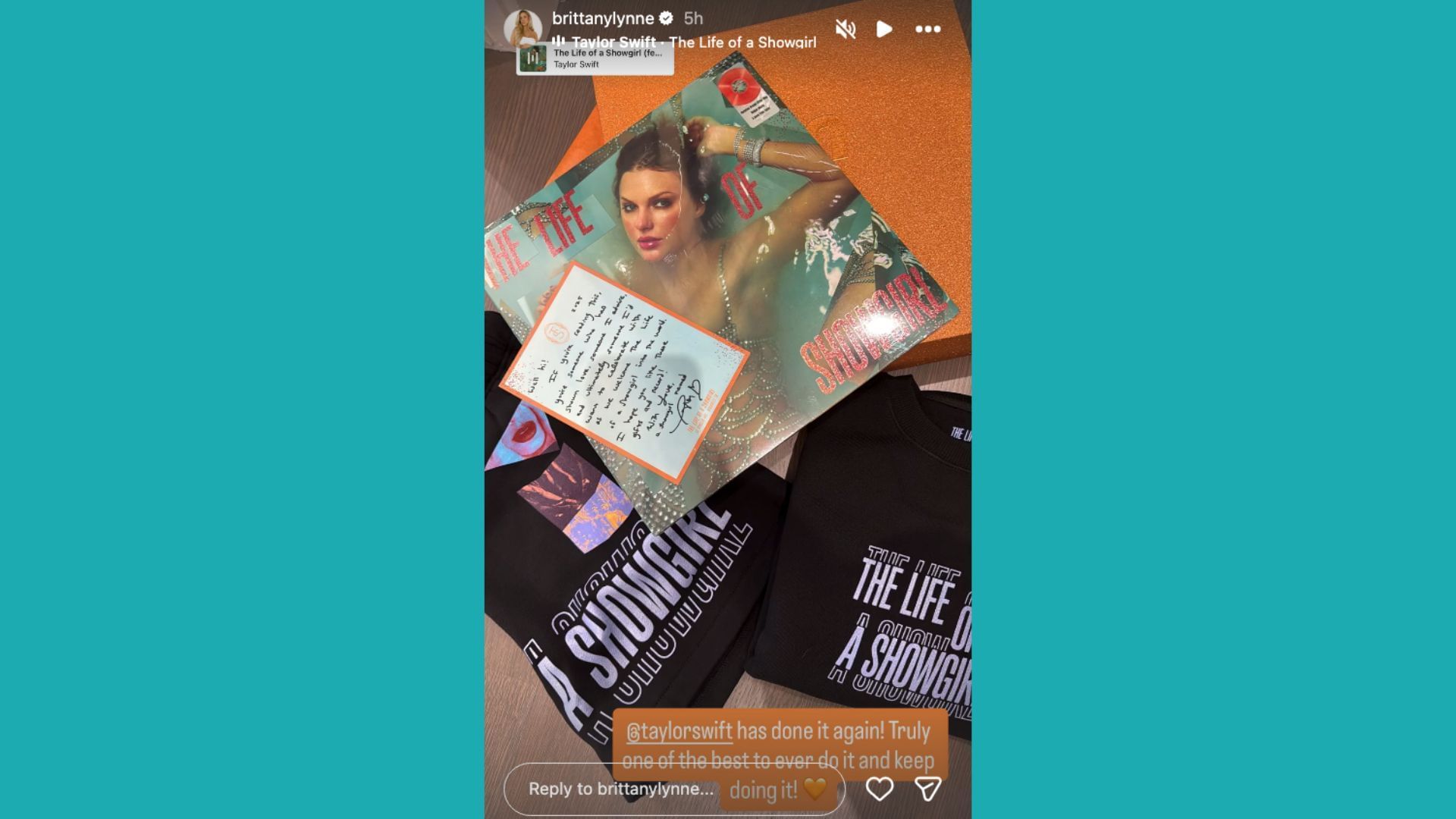 Brittany Mahomes&#039; Instagram Story (Image via @brittantlynne/Instagram)
