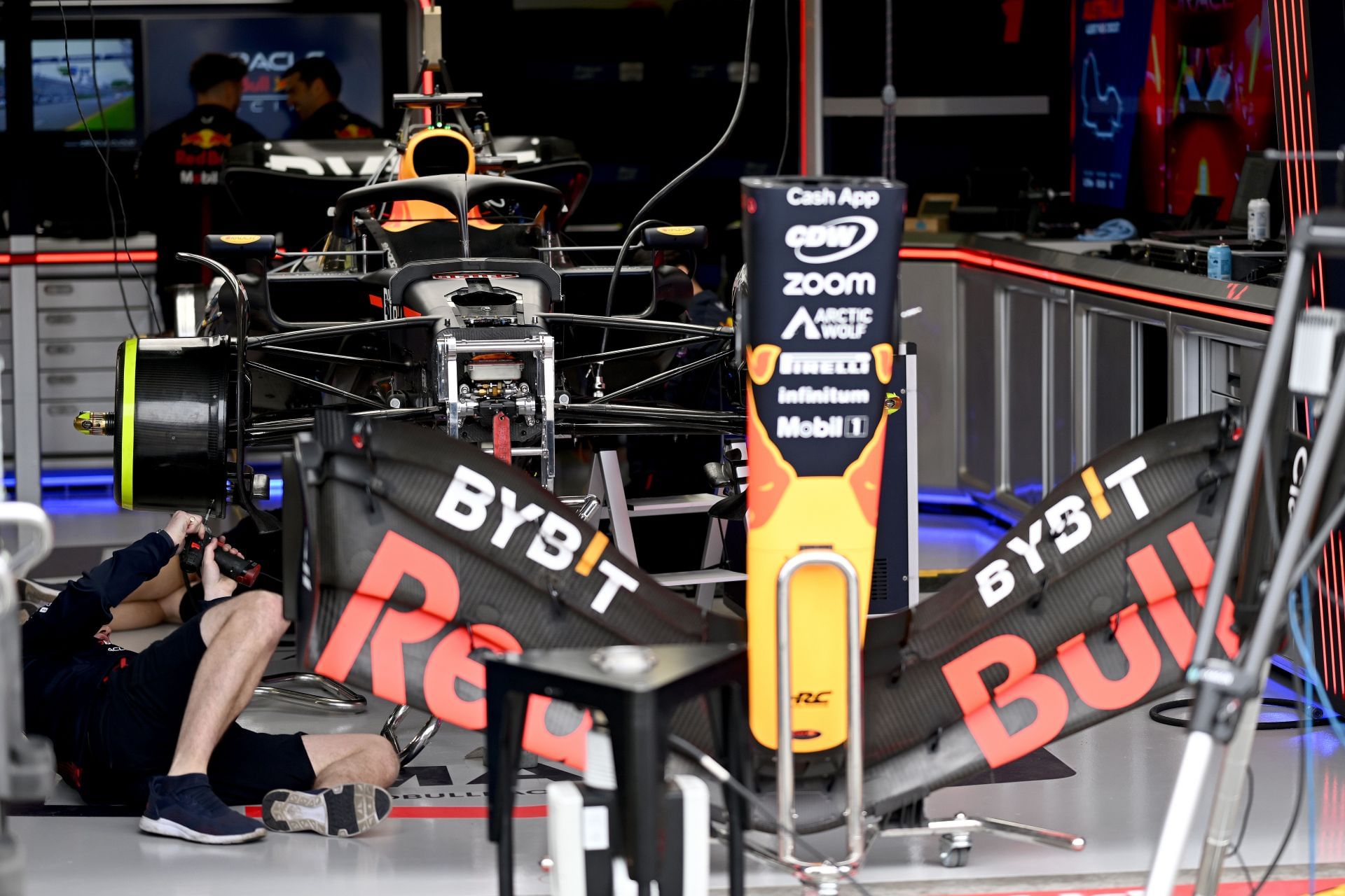 Max Verstappen&#039;s car ahead of the 2023 Formula 1 Australian Grand Prix. Source: Getty