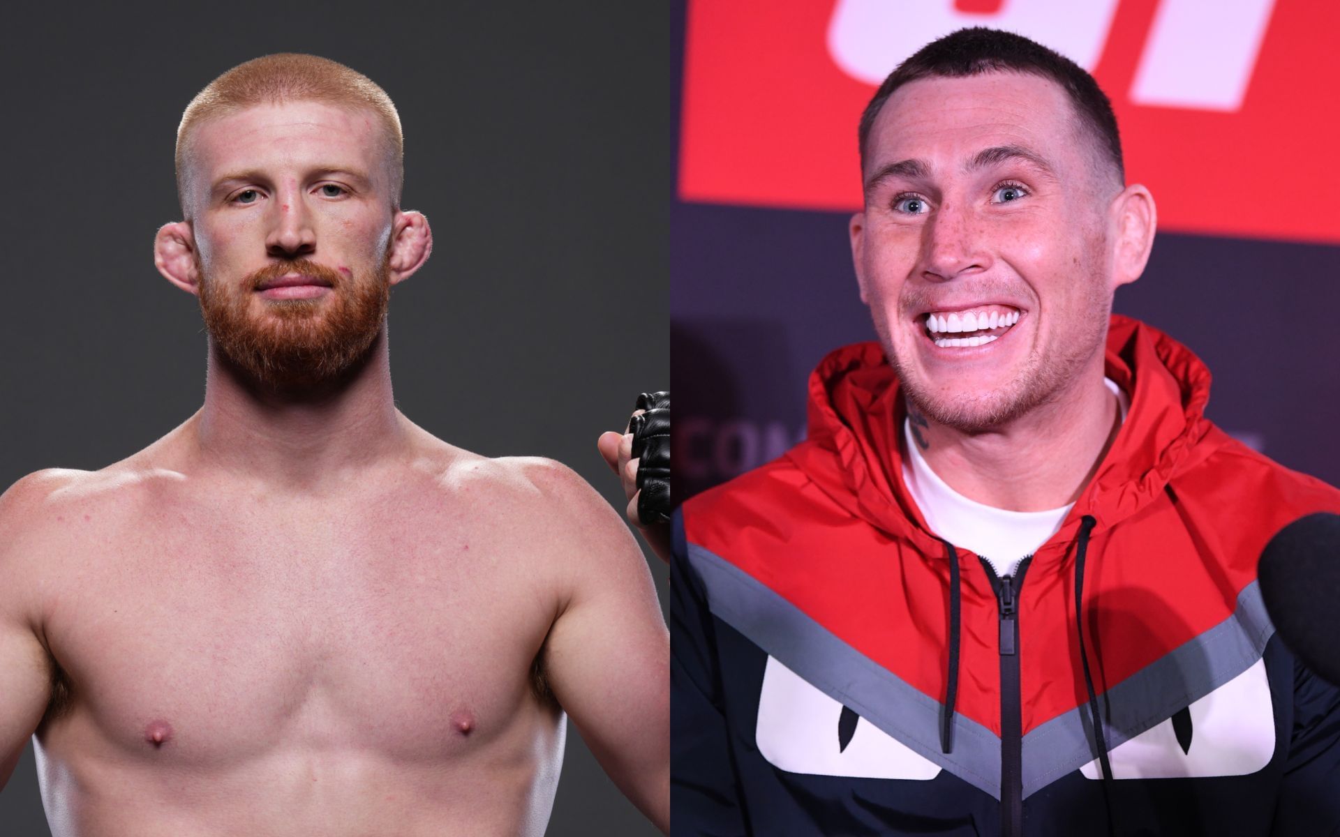 Darren Till (right) questions Bo Nickal