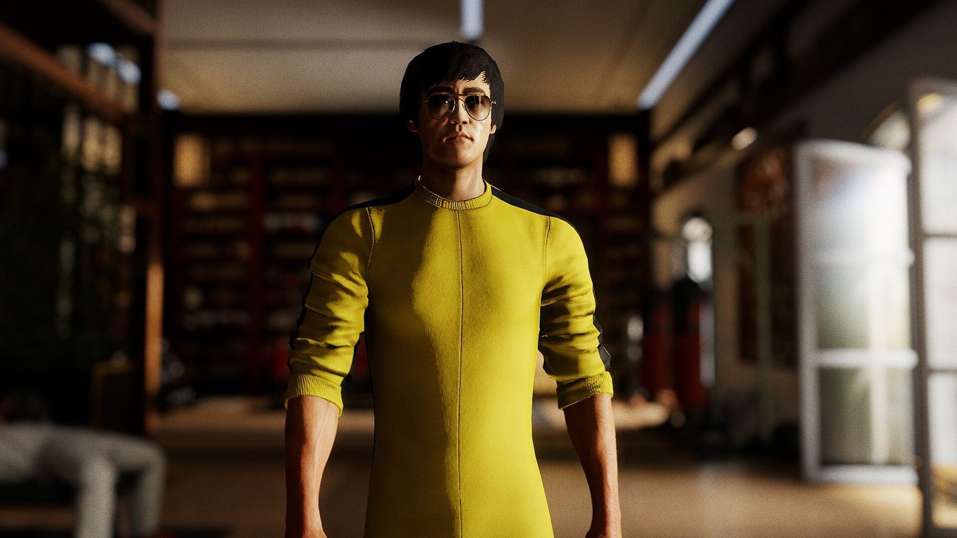 Bruce Lee in Hitman 3&#039;s The Dragon Elusive Target mission (Image via IO Interactive)