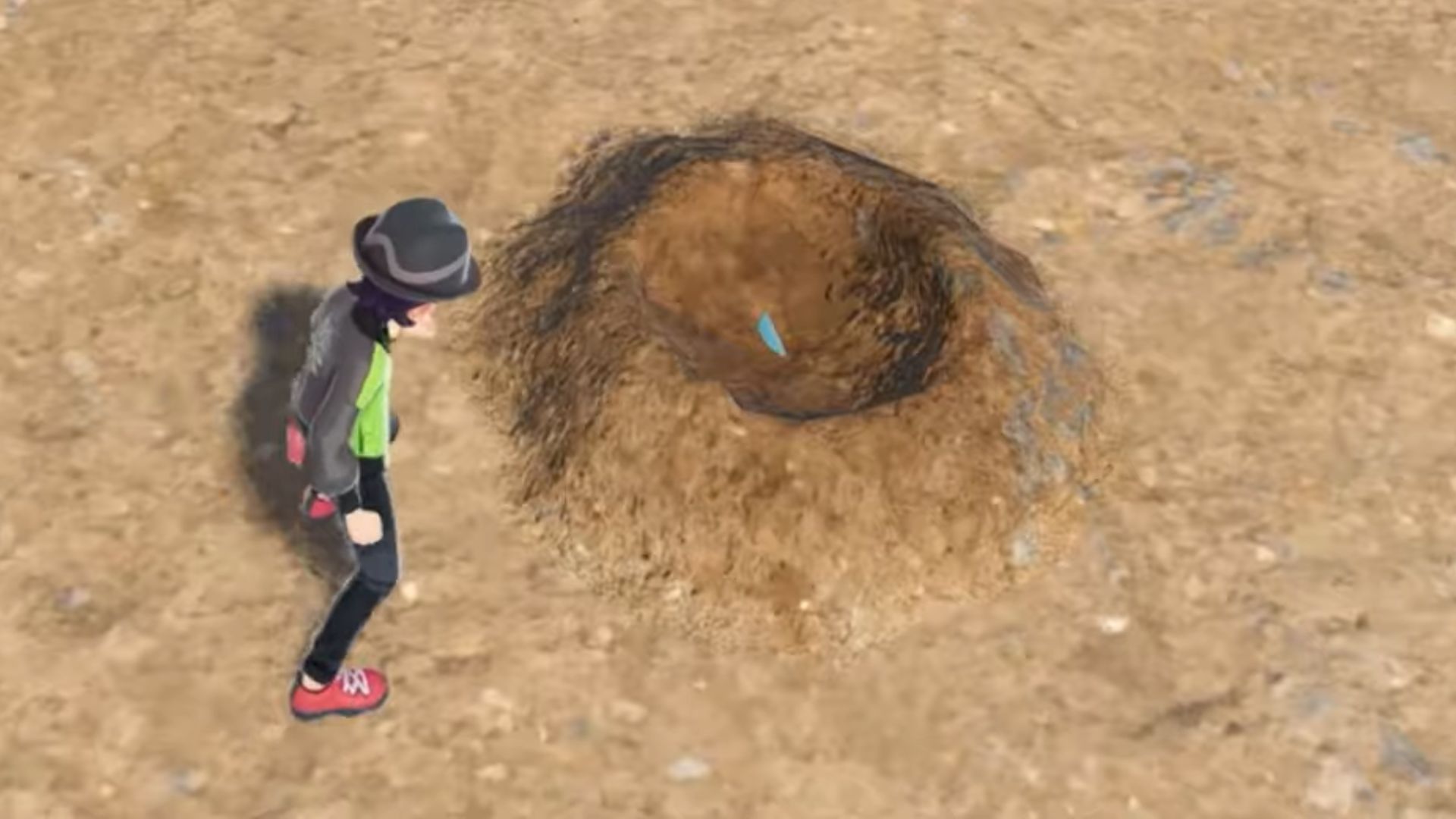 Gible can be found inside such holes in Wild Area 8 (Image via TPC)
