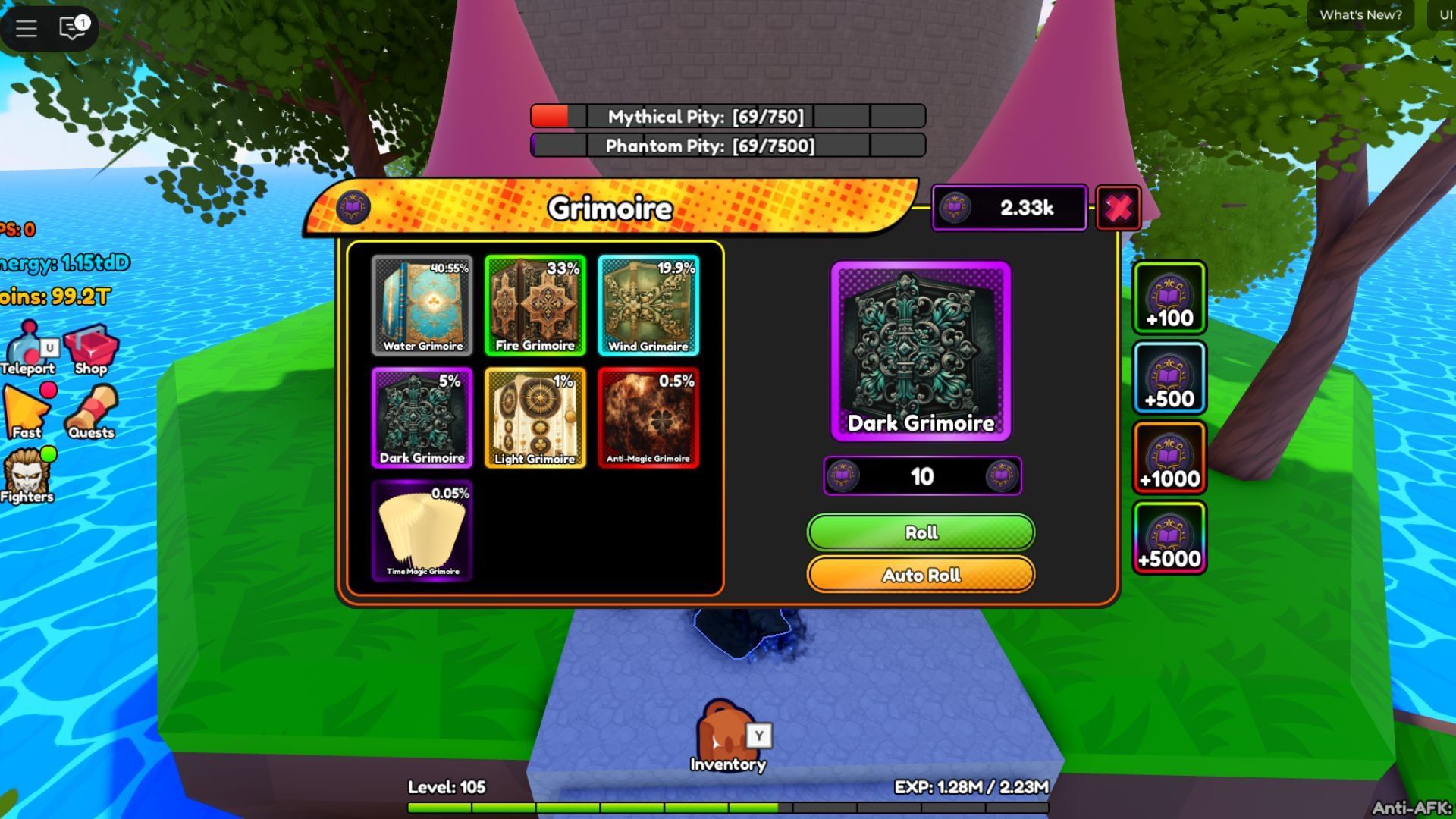 There are seven types of Grimoires in this gacha (Image via Roblox)