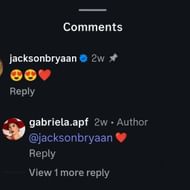 Jackson Chourio reacted to his girlfriend, Gabriela post.(gabriela.apf/Instagram)