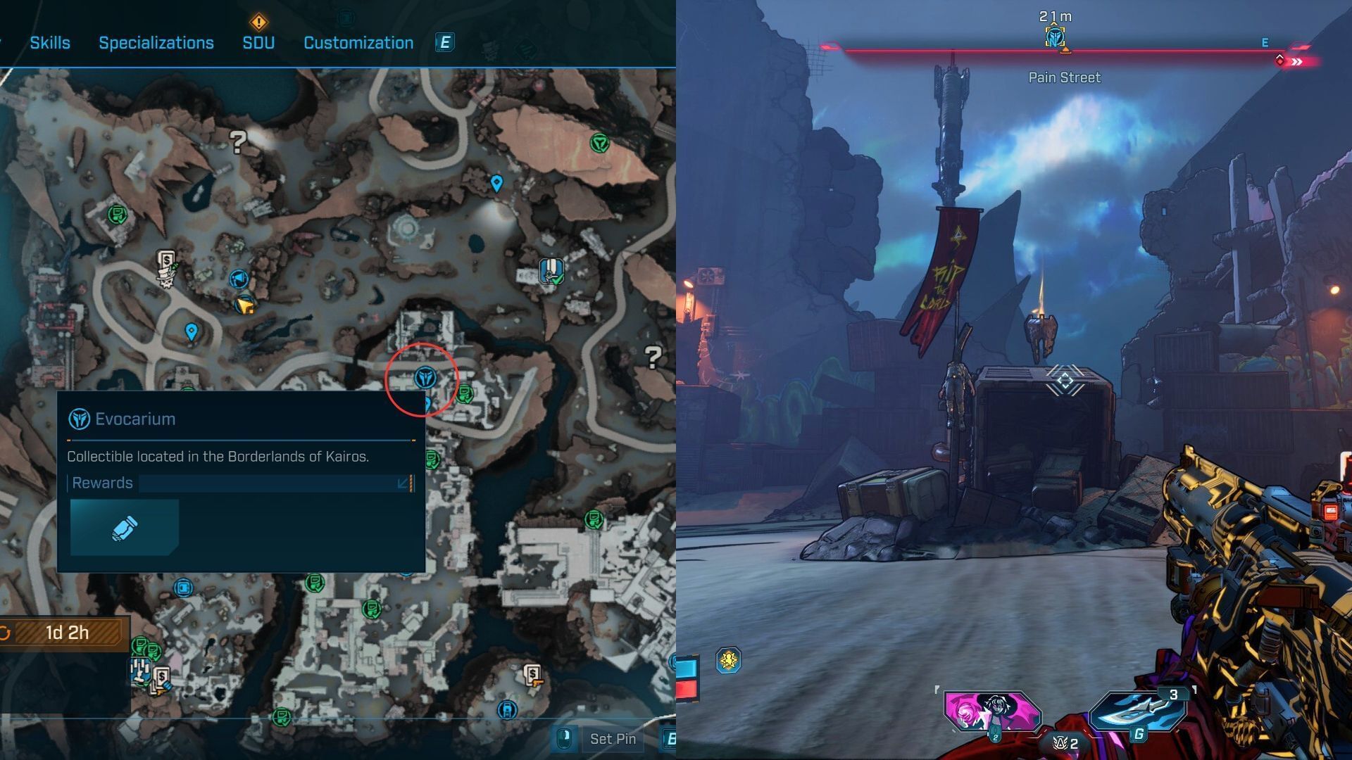 Ruined Sumplands Evocarium location (Image via 2K)