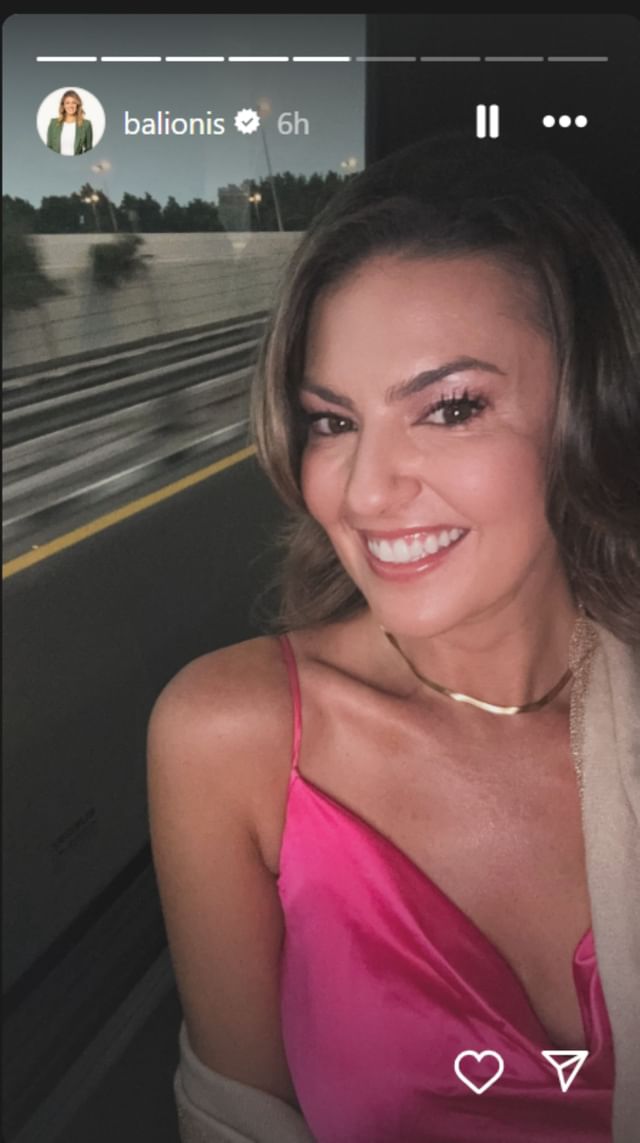 Screenshot of Amanda Balionis's Instagram story (via @balionis