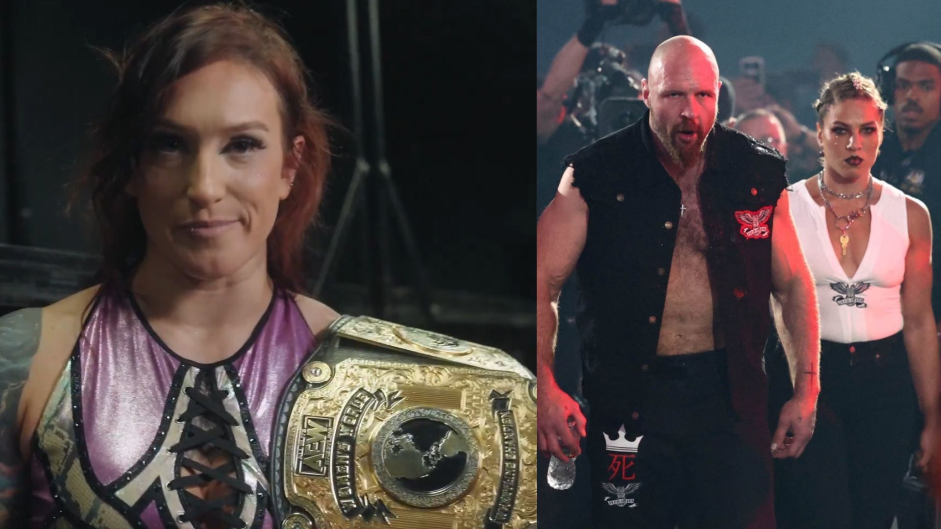 Kris Statlander (left) / The Death Riders (right) [Image Credits: AEW and Marina Shafir