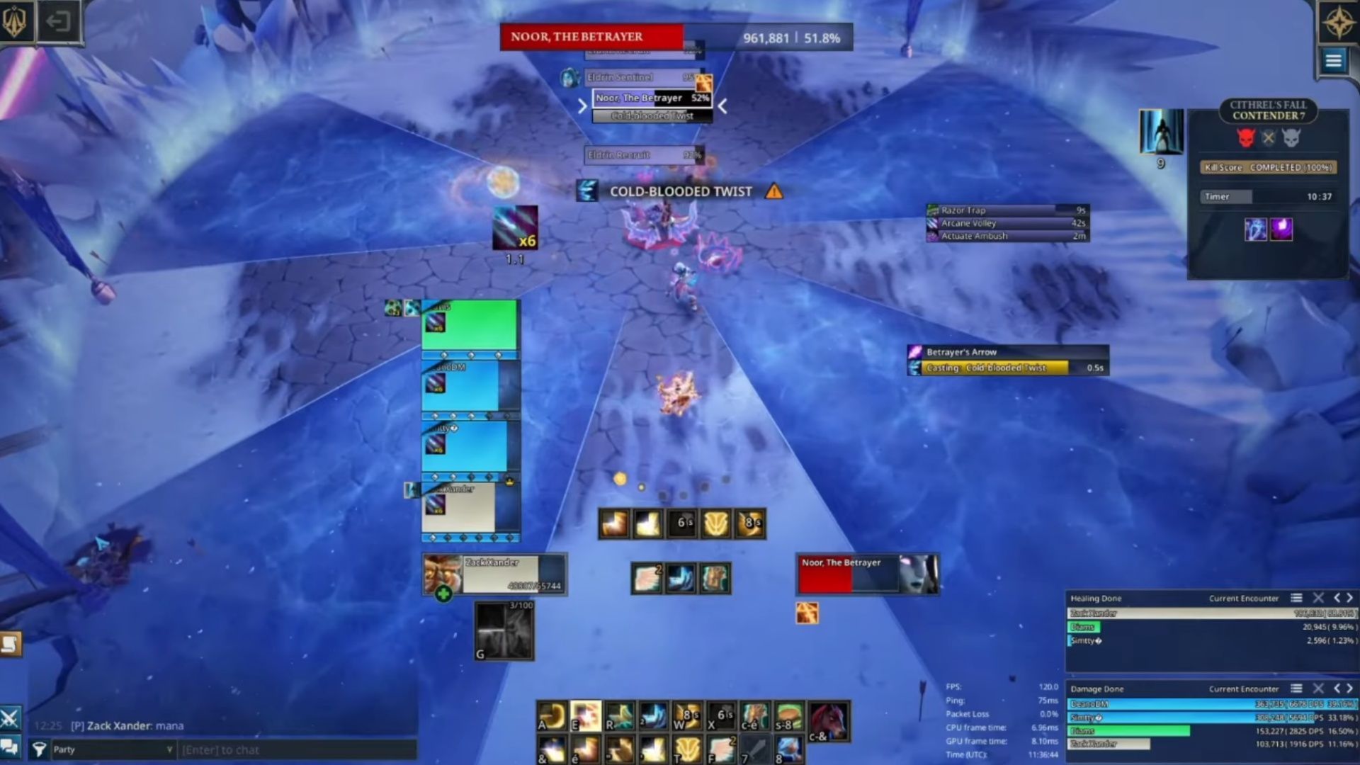 Don&#039;t stand in the icy patches! (Image via Arc Games/YouTube@Goober Troy)