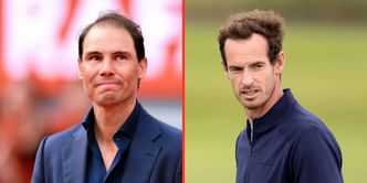 Rafael Nadal reacts to Andy Murray's golf blunder at Alfred Dunhill Links Championship