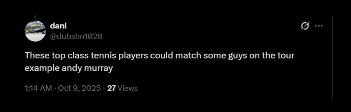 A user&#039;s remark - Source - @dubshn1028 on X