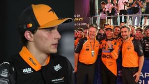 Watch: Oscar Piastri seemingly missing from McLaren's constructors' championship celebrations