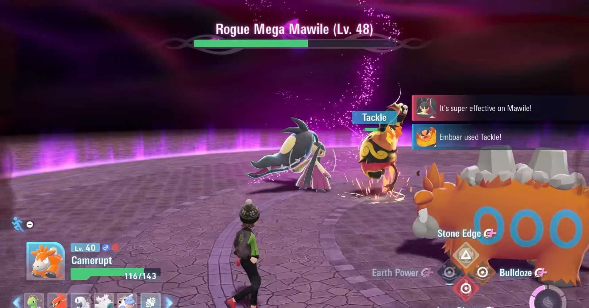 A Rogue Mega Mawile walkthrough: Pokemon like Charizard and Camerupt are great options (Image via The Pokemon Company || Andruidus on YouTube)