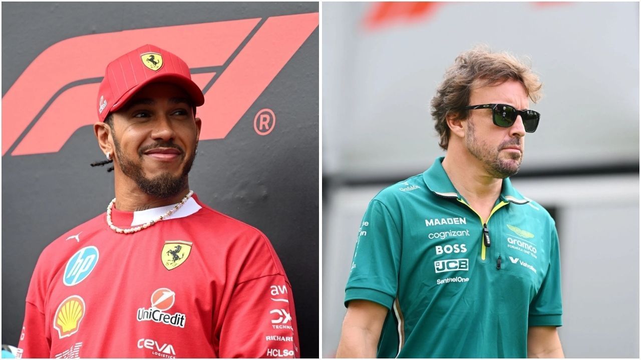 Lewis Hamilton narrowly avoids being overtaken by Fernando Alonso leading to a volatile rant by the Spaniard (Getty Images)